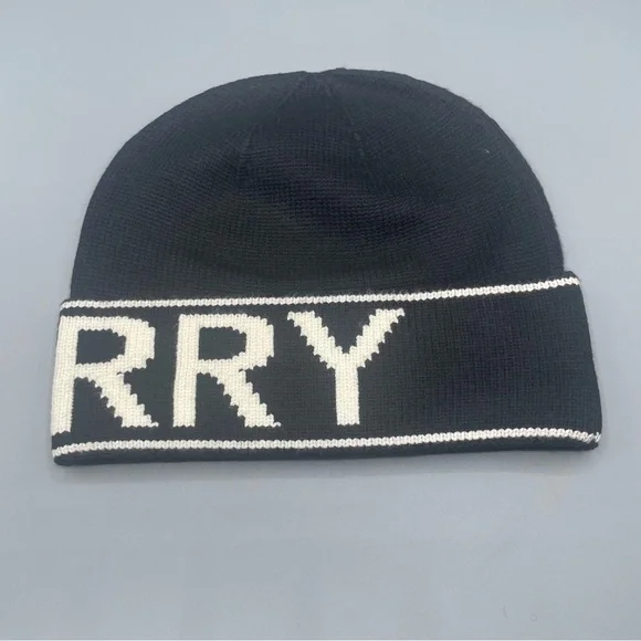Burberry Black and White Knit Beanie